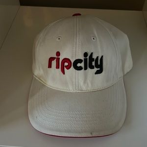Portland Trail Blazers “Rip City” White Vintage SnapBack Hat